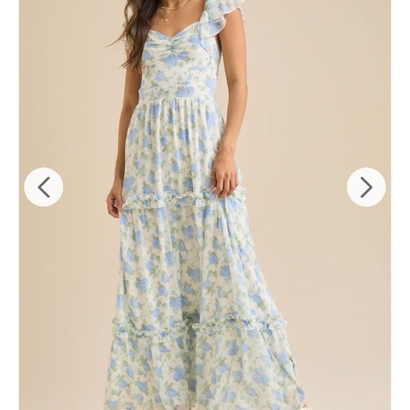 NEW Altar’d State Blue Floral Maxi Dress Size XL Available NWT - Picture 1 of 7